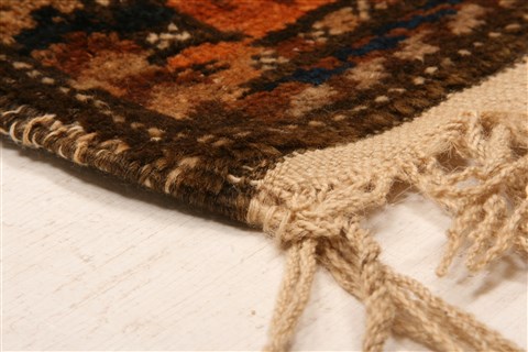 Baluch Orange Hand Knotted 30 X 59 Area Rug 253-28526 Image 2