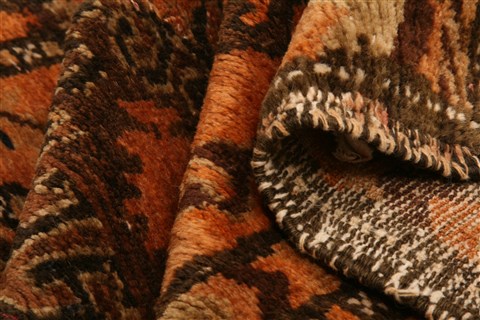Baluch Orange Hand Knotted 30 X 59 Area Rug 253-28526 Image 5