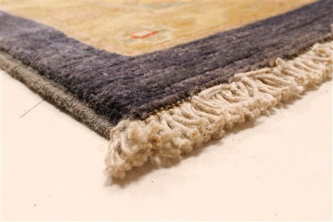 Pishavar Beige Hand Knotted 123 X 147 Area Rug 250-28527 Image 14