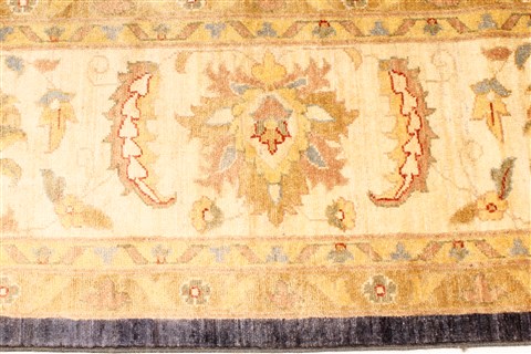 Pishavar Beige Hand Knotted 123 X 147 Area Rug 250-28527 Image 3