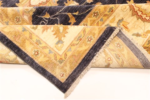 Pishavar Beige Hand Knotted 123 X 147 Area Rug 250-28527 Image 6