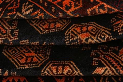 Baluch Orange Hand Knotted 31 X 48 Area Rug 253-28528 Image 4