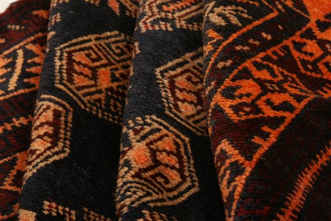 Baluch Orange Hand Knotted 31 X 48 Area Rug 253-28528 Image 5