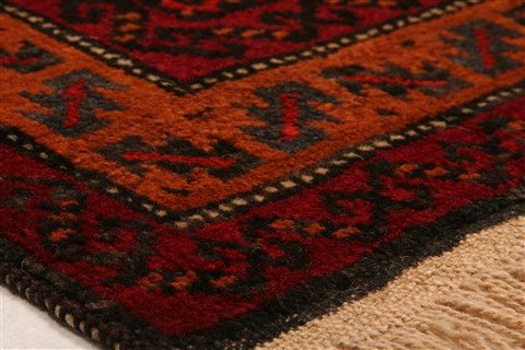 Baluch Red Hand Knotted 30 X 47 Area Rug 253-28529 Image 1