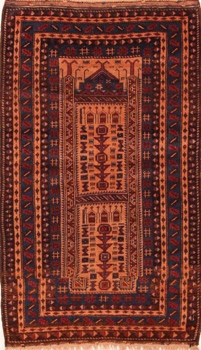 Baluch Beige Hand Knotted 211 X 48 Area Rug 253-28531 Image 0