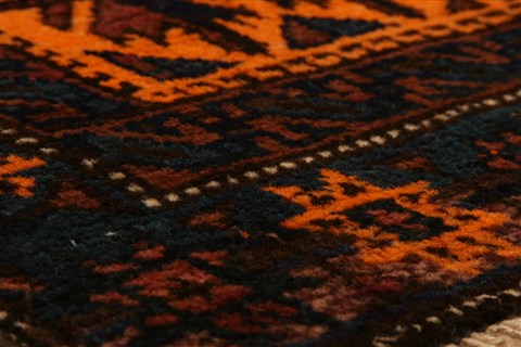 Baluch Orange Hand Knotted 24 X 35 Area Rug 253-28533 Image 2