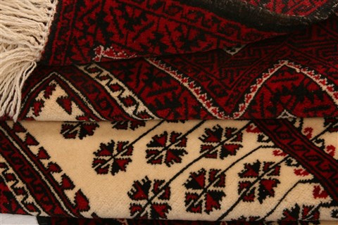 Baluch Red Hand Knotted 30 X 48 Area Rug 253-28535 Image 4