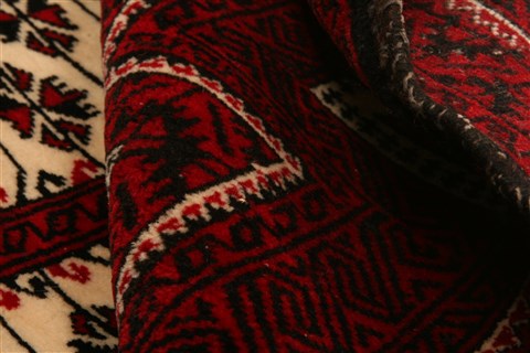 Baluch Red Hand Knotted 30 X 48 Area Rug 253-28535 Image 5