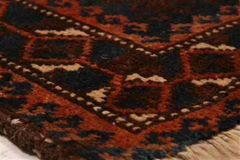 Baluch Red Hand Knotted 31 X 49 Area Rug 253-28536 Image 1