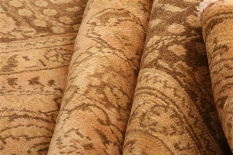 Tabriz Brown Hand Knotted 69 X 910 Area Rug 100-28538 Image 3