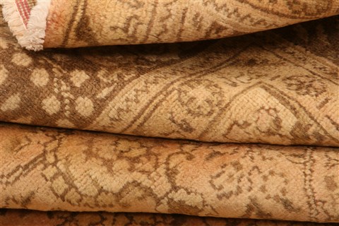 Tabriz Brown Hand Knotted 69 X 910 Area Rug 100-28538 Image 4