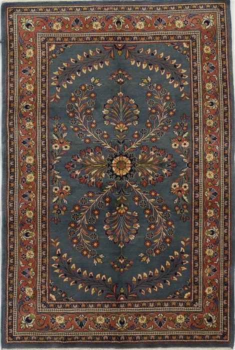 Sarouk Green Hand Knotted 44 X 68  Area Rug 500-28543 Image 0