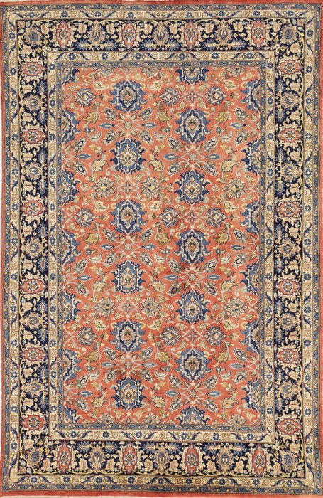 Varamin Red Hand Knotted 66 X 99  Area Rug 500-28544 Image 0
