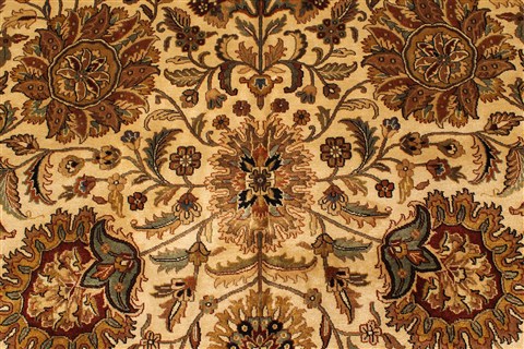 Kashan Beige Hand Knotted 1111 X 152 Area Rug 250-28545 Image 2