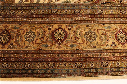 Kashan Beige Hand Knotted 1111 X 152 Area Rug 250-28545 Image 3
