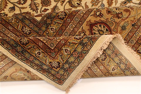 Kashan Beige Hand Knotted 1111 X 152 Area Rug 250-28545 Image 6