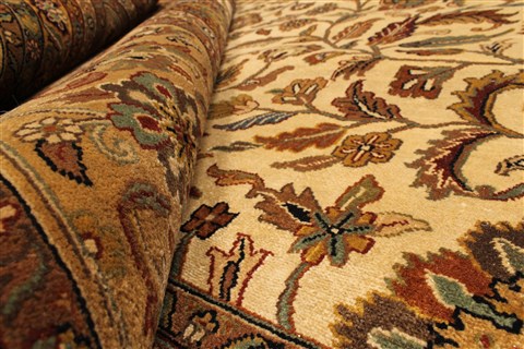 Kashan Beige Hand Knotted 1111 X 152 Area Rug 250-28545 Image 7