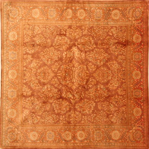 Joshaghan Yellow Square Hand Knotted 71 X 73 Area Rug 100-28550 Image 0