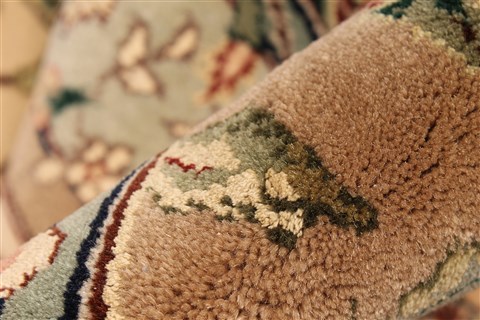 Tabriz Beige Hand Knotted 120 X 150 Area Rug 250-28552 Image 8