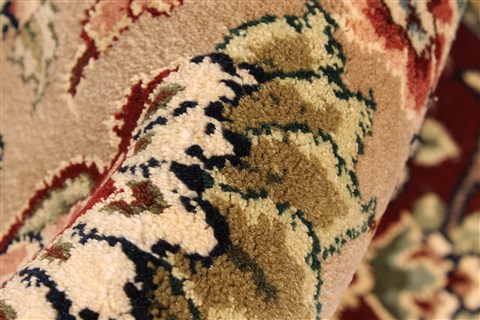 Tabriz Beige Hand Knotted 120 X 150 Area Rug 250-28552 Image 9