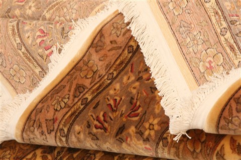 Kerman Brown Hand Knotted 610 X 99 Area Rug 253-28558 Image 4