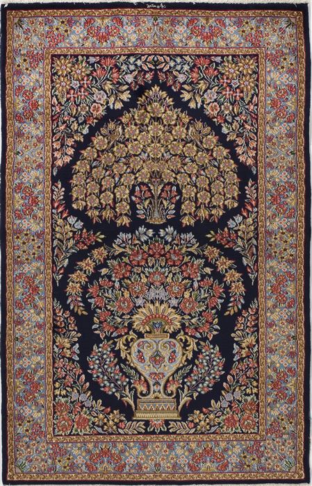 Sarouk Blue Hand Knotted 36 X 55  Area Rug 500-28564 Image 0