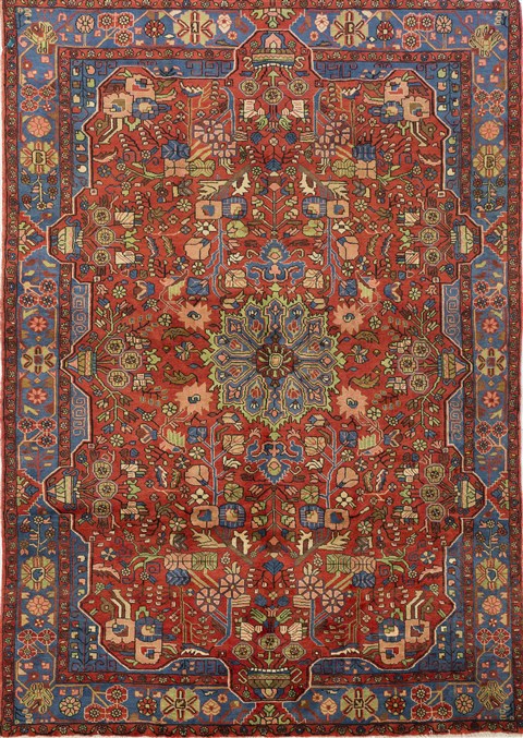 Hamedan Red Hand Knotted 68 X 96  Area Rug 500-28568 Image 0