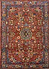 Hamedan Red Hand Knotted 68 X 96  Area Rug 500-28568 Thumb 0