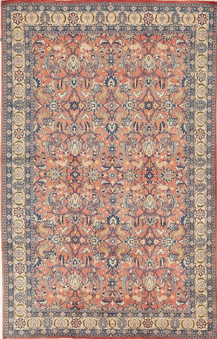 Varamin Red Hand Knotted 64 X 100  Area Rug 500-28569 Image 0