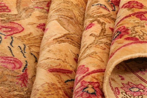 Kerman Yellow Hand Knotted 70 X 96  Area Rug 253-28571 Image 4