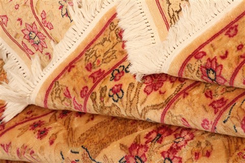 Kerman Yellow Hand Knotted 70 X 96  Area Rug 253-28571 Image 5