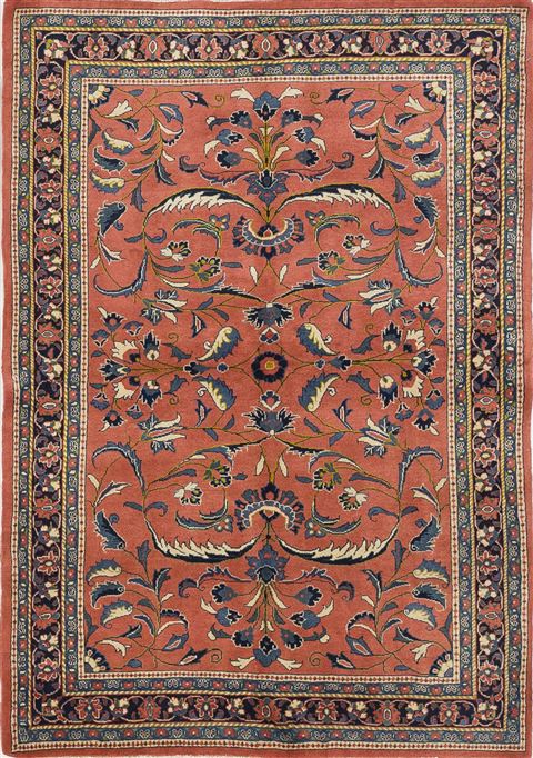 Sarouk Red Hand Knotted 48 X 69  Area Rug 500-28572 Image 0