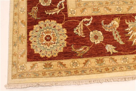 Ziegler Beige Hand Knotted 120 X 157 Area Rug 250-28574 Image 1