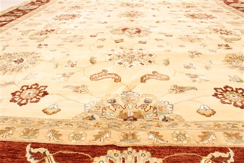 Ziegler Beige Hand Knotted 120 X 157 Area Rug 250-28574 Image 4