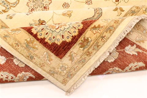 Ziegler Beige Hand Knotted 120 X 157 Area Rug 250-28574 Image 6