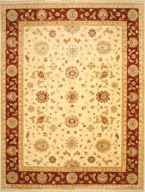 Ziegler Beige Hand Knotted 120 X 157 Area Rug 250-28574 Image 0
