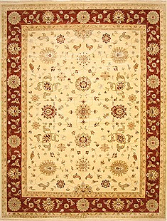 Ziegler Beige Hand Knotted 12'0" X 15'7"  Area Rug 250-28574