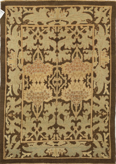 Oushak Brown Hand Knotted 50 X 70  Area Rug 500-28575 Image 0