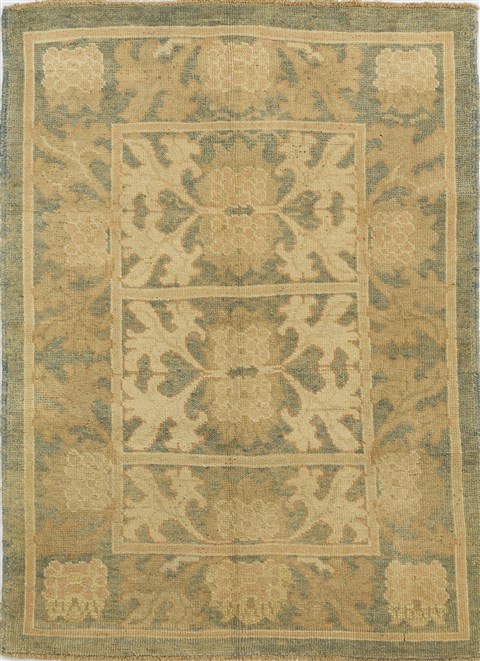 Oushak Green Hand Knotted 37 X 52  Area Rug 500-28576 Image 0