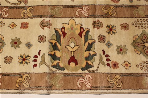 Chobi Beige Hand Knotted 1110 X 155 Area Rug 250-28577 Image 3