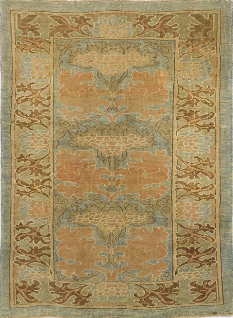 Oushak Green Hand Knotted 41 X 55  Area Rug 500-28579 Image 0