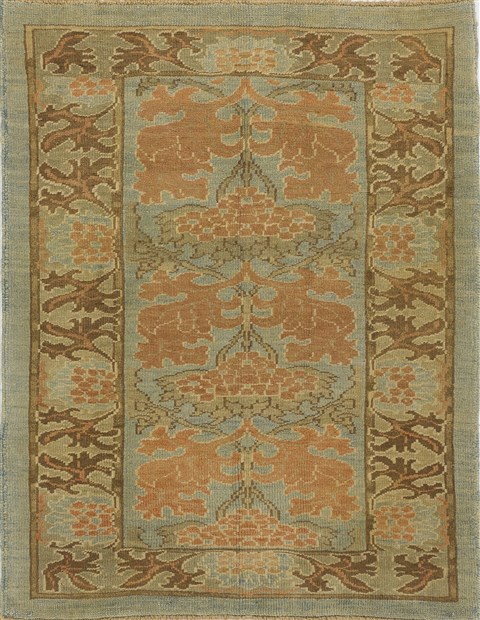 Oushak Green Hand Knotted 55 X 68  Area Rug 500-28580 Image 0