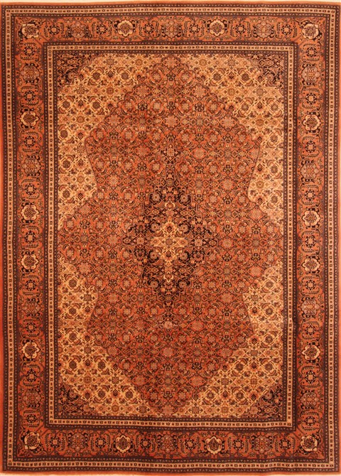 Tabriz Brown Hand Knotted 67 X 93 Area Rug 100-28585 Image 0