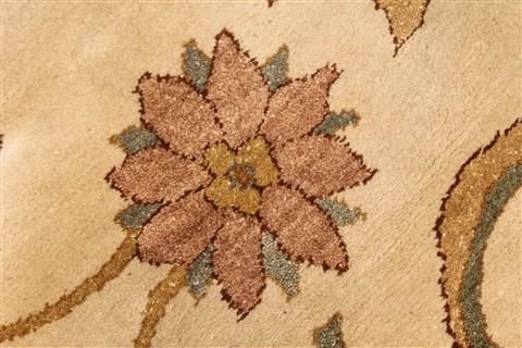 Chobi Beige Hand Knotted 126 X 165 Area Rug 250-28586 Image 11