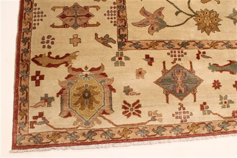 Chobi Beige Hand Knotted 126 X 165 Area Rug 250-28586 Image 1