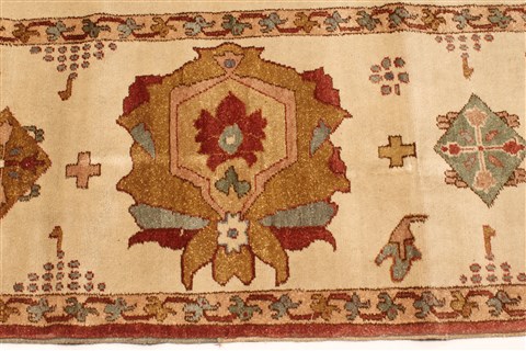 Chobi Beige Hand Knotted 126 X 165 Area Rug 250-28586 Image 3