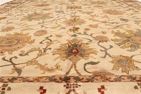 Chobi Beige Hand Knotted 126 X 165 Area Rug 250-28586 Image 4
