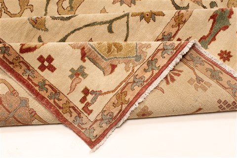 Chobi Beige Hand Knotted 126 X 165 Area Rug 250-28586 Image 6