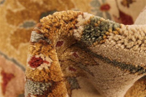 Chobi Beige Hand Knotted 126 X 165 Area Rug 250-28586 Image 8
