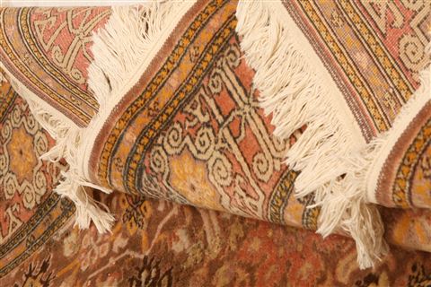 Hereke Orange Hand Knotted 61 X 90 Area Rug 253-28587 Image 2